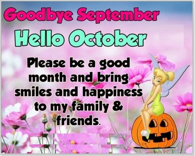 Goodbye September Hello October Month Quotes