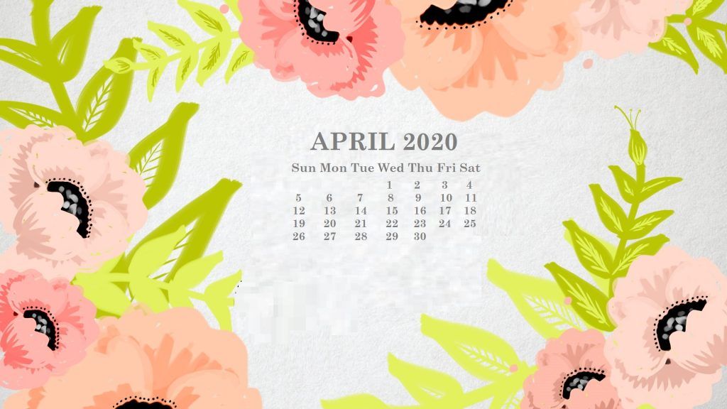 April 2020 Calendar Wallpaper for Desktop