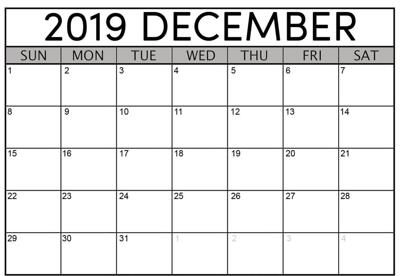 December 2019 Moon Calendar Printable