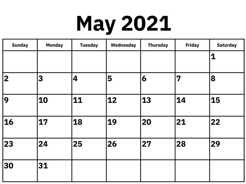 May 2021 Editable Templates